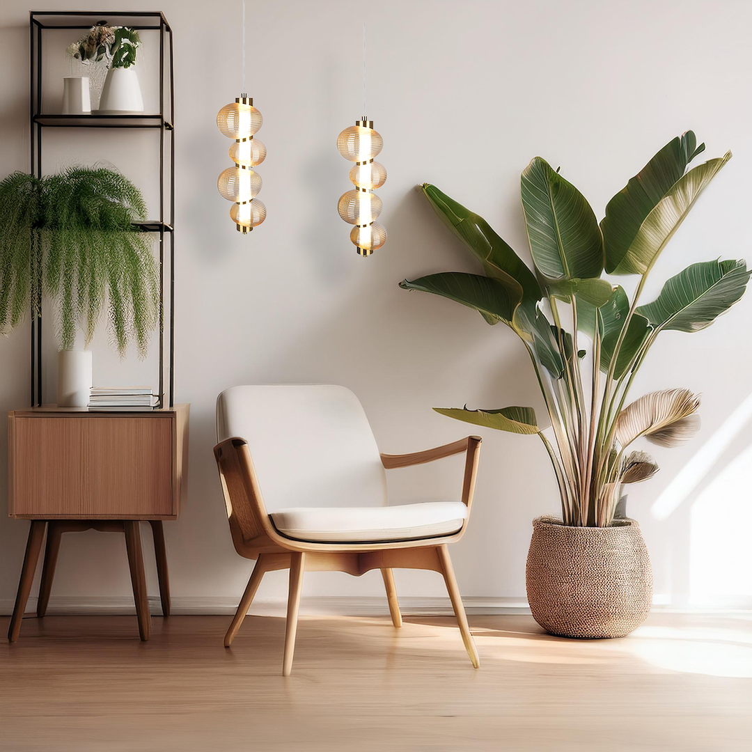 Pendul LED BOLLA Gold Premium Echivalent 200W