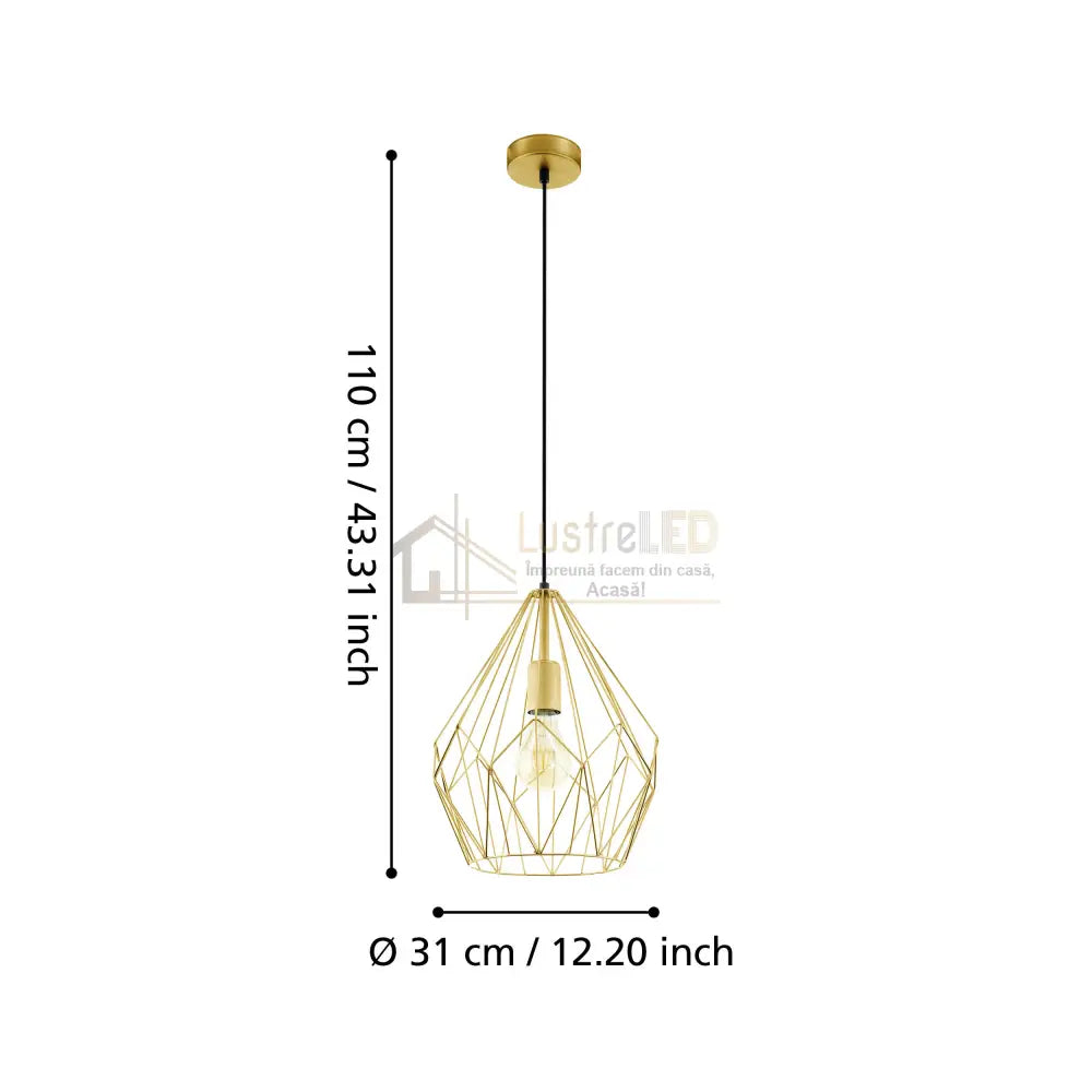 Pendul CARLTON Gold 110CM Eglo AURIE / SUSPENDATE Lighting Fixtures