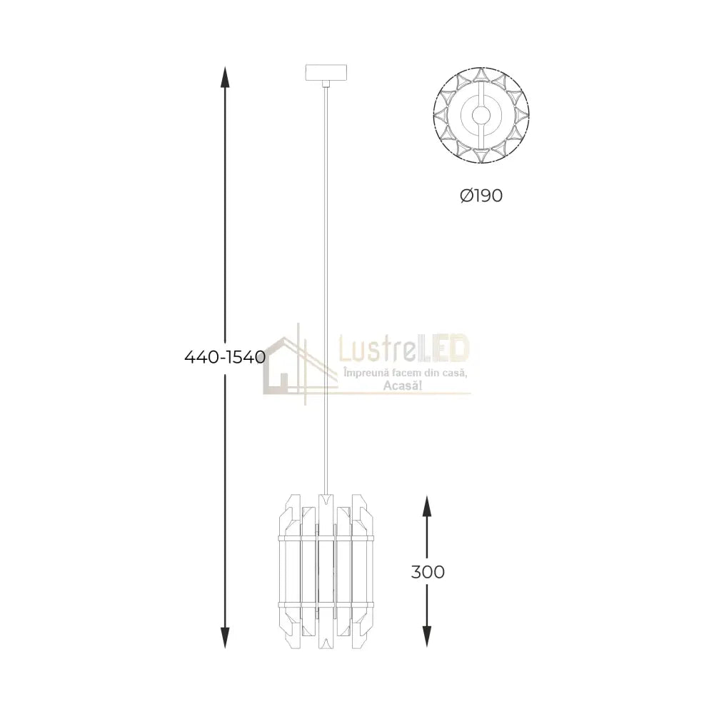 Pendul 1xE14 Gold Brillo lustreled.ro