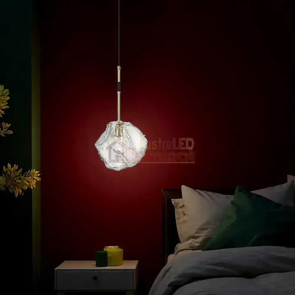 Pendul 1xE27 Matte Black + Gold IceArt NEGRU + AURIU / MINIMALIST DESIGN Lighting Fixtures