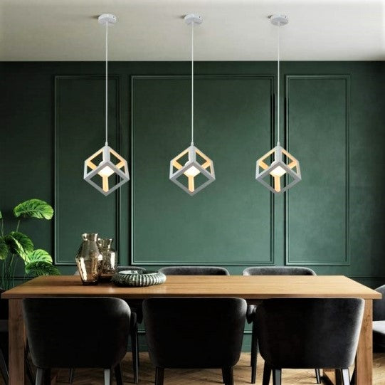 Pendul Vintage E27 CUB Alb