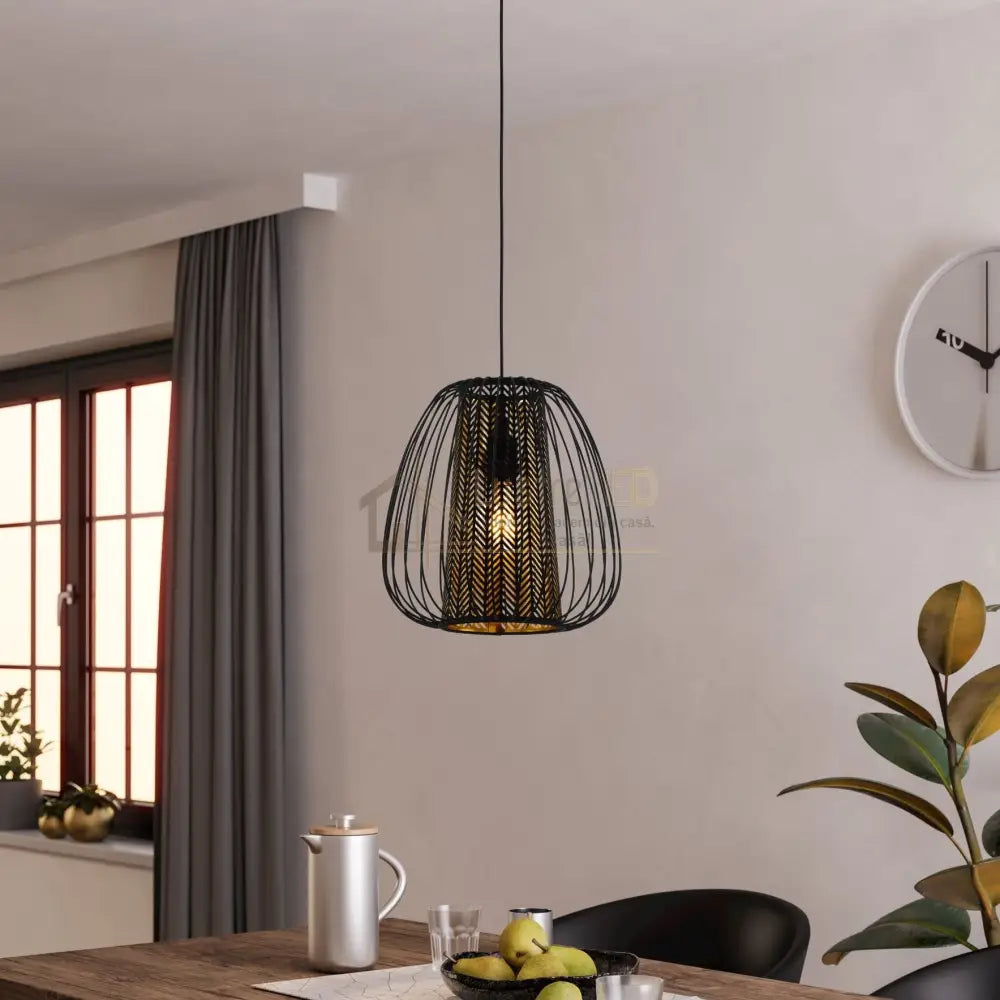 Pendul CURASAO Black 1xE27 Eglo Ø34CM Lighting Fixtures