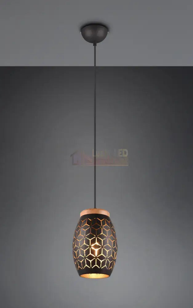Pendul BIDAR 1x E27 Black NEAGRA / VINTAGE SI RETRO DESIGN Lighting Fixtures