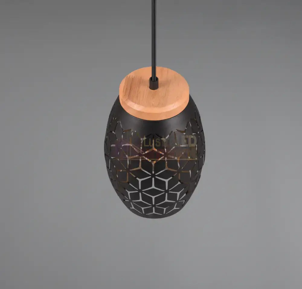 Pendul BIDAR 1x E27 Black NEAGRA / VINTAGE SI RETRO DESIGN Lighting Fixtures