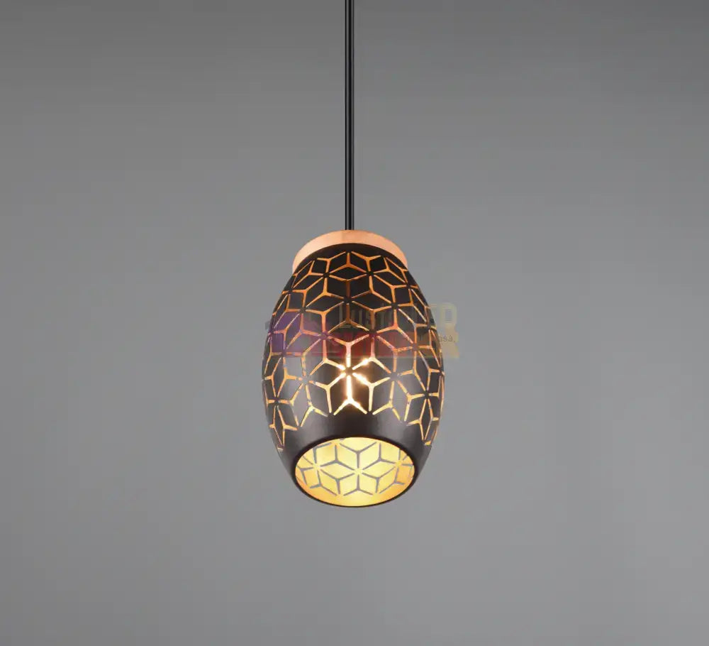 Pendul BIDAR 1x E27 Black NEAGRA / VINTAGE SI RETRO DESIGN Lighting Fixtures