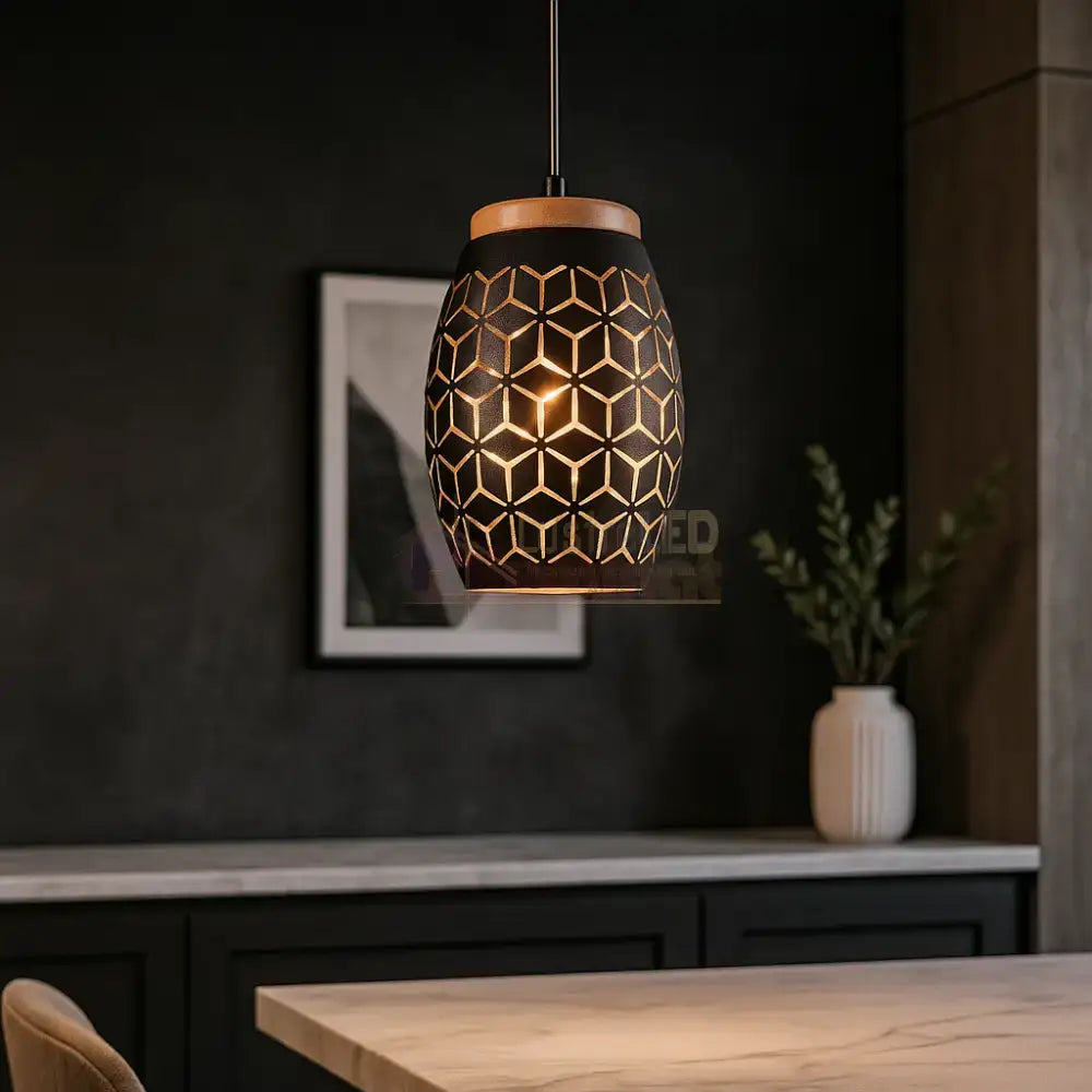 Pendul BIDAR 1x E27 Black NEAGRA / VINTAGE SI RETRO DESIGN Lighting Fixtures