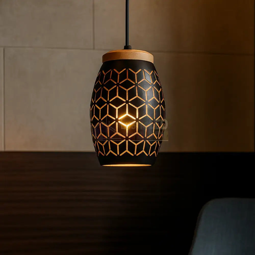 Pendul BIDAR 1x E27 Black NEAGRA / VINTAGE SI RETRO DESIGN Lighting Fixtures