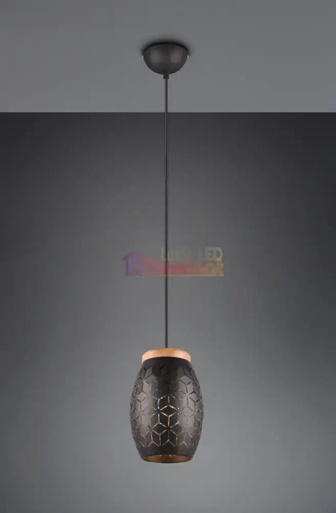 Pendul BIDAR 1x E27 Black NEAGRA / VINTAGE SI RETRO DESIGN Lighting Fixtures
