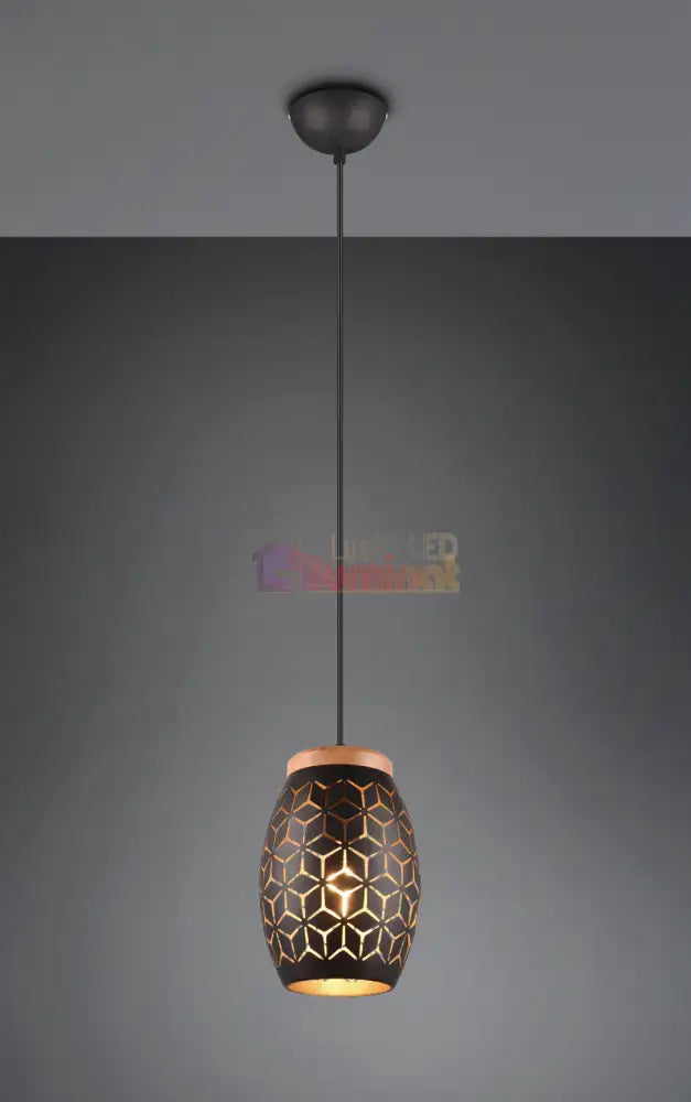 Pendul BIDAR 1x E27 Black NEAGRA / VINTAGE SI RETRO DESIGN Lighting Fixtures