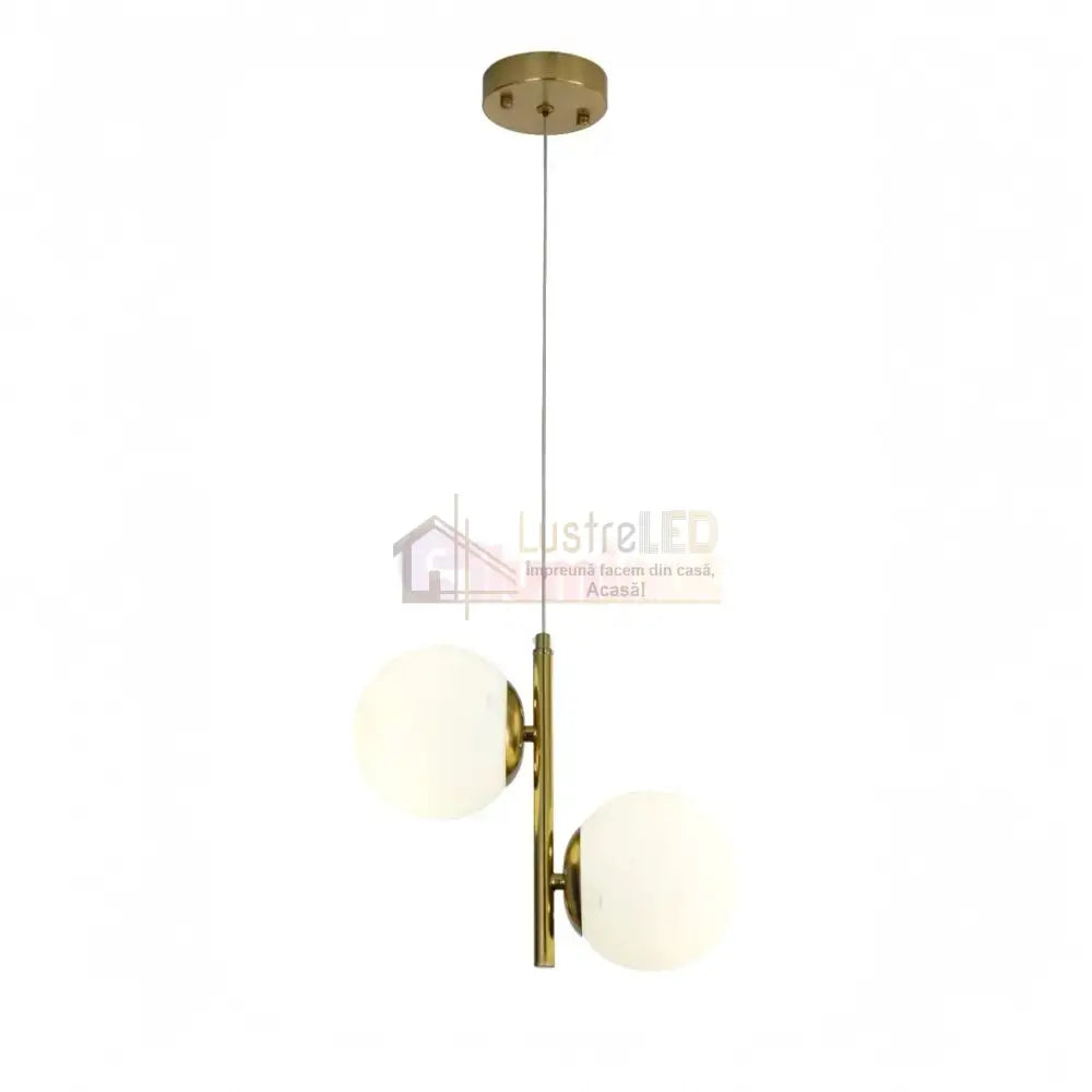 Pendul DIONIS Gold Abajur Mat 2xE27 Chandeliers