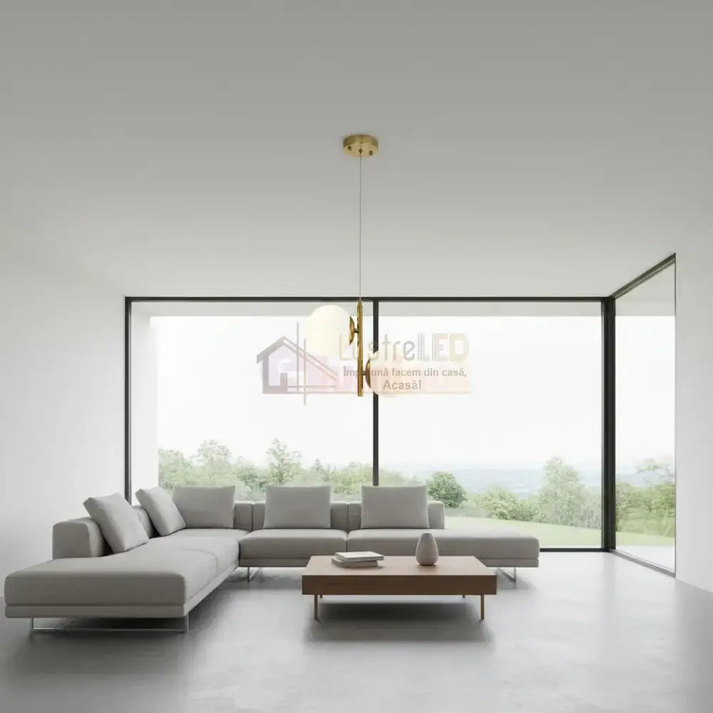 Pendul DIONIS Gold Abajur Mat 2xE27 Chandeliers