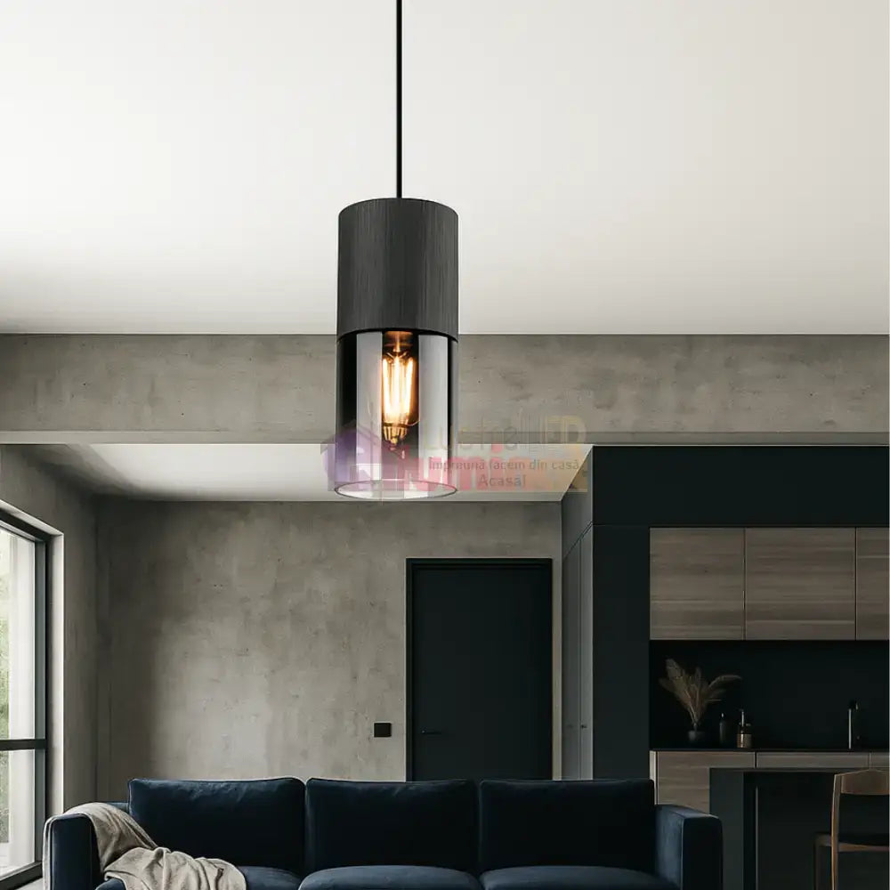 Pendul Fumuriu 1xE27 ROBIN lustreled.ro