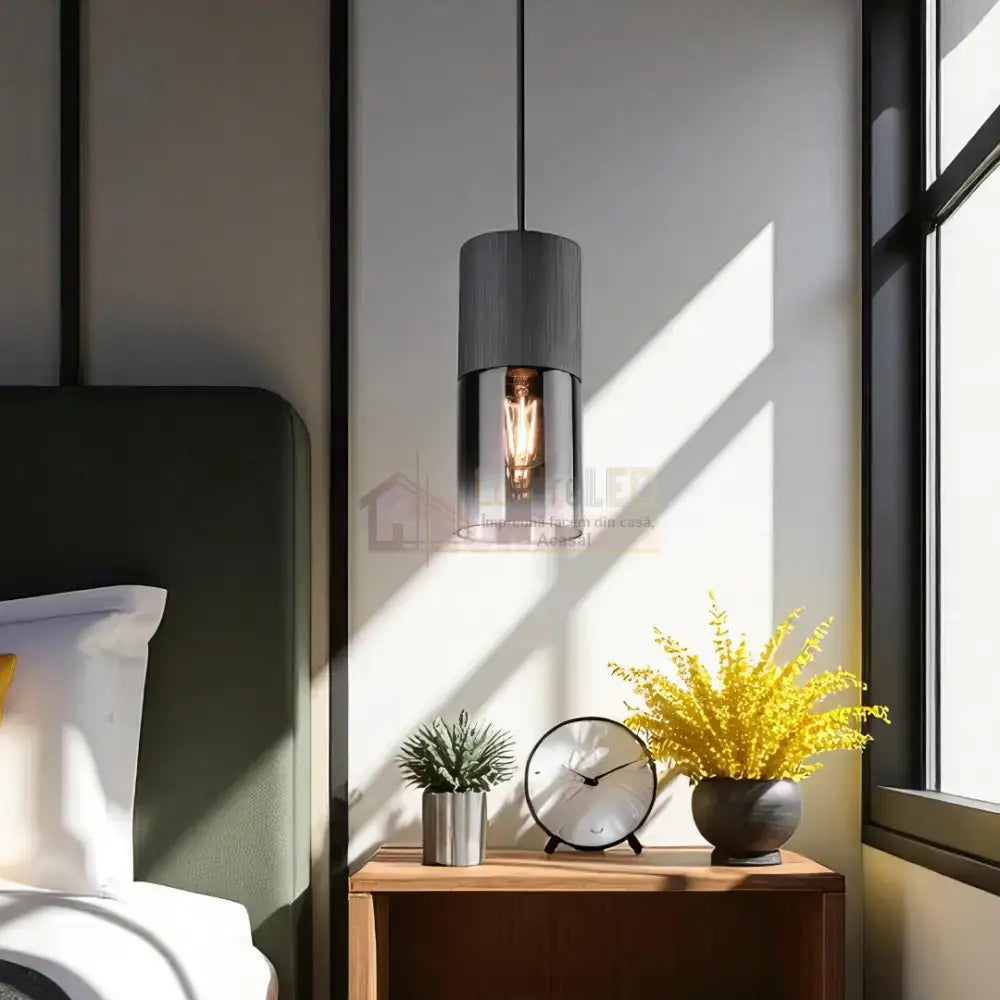 Pendul Fumuriu 1xE27 ROBIN NEAGRA / LUXURY Lighting Fixtures