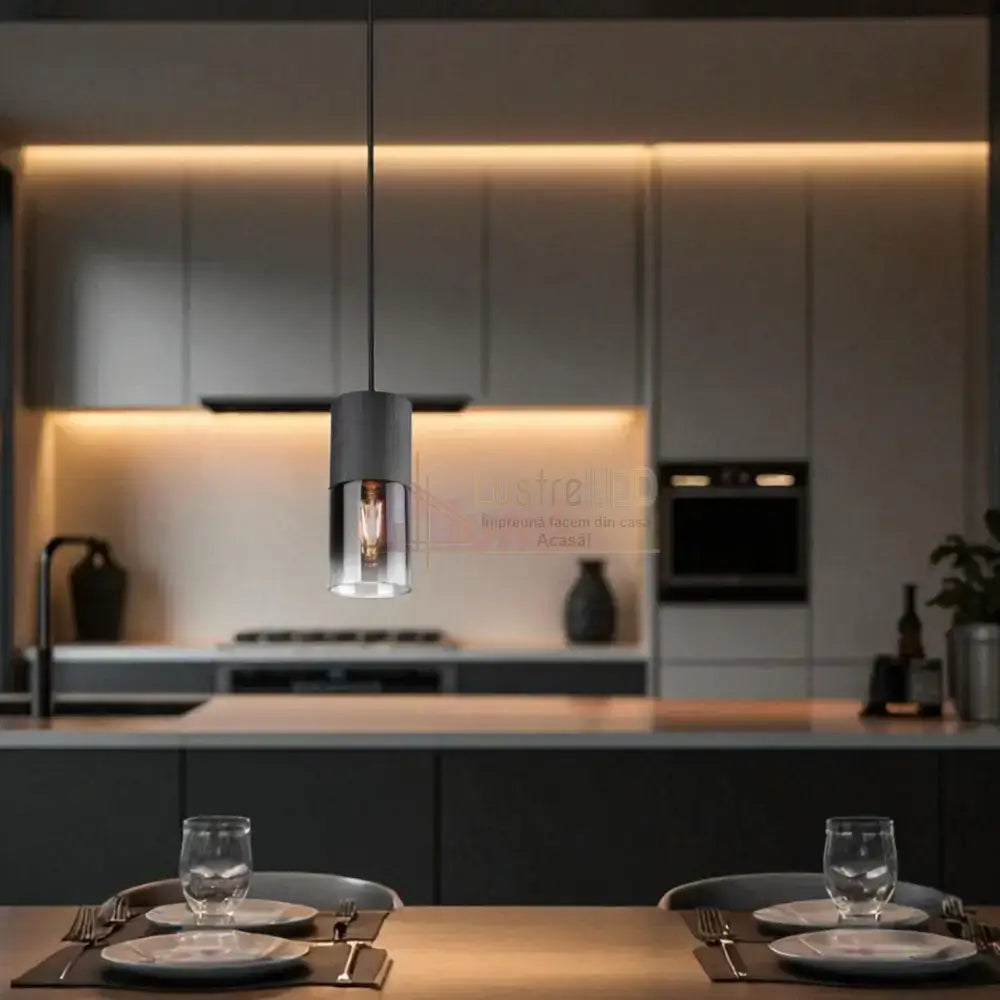 Pendul Fumuriu 1xE27 ROBIN NEAGRA / LUXURY Lighting Fixtures