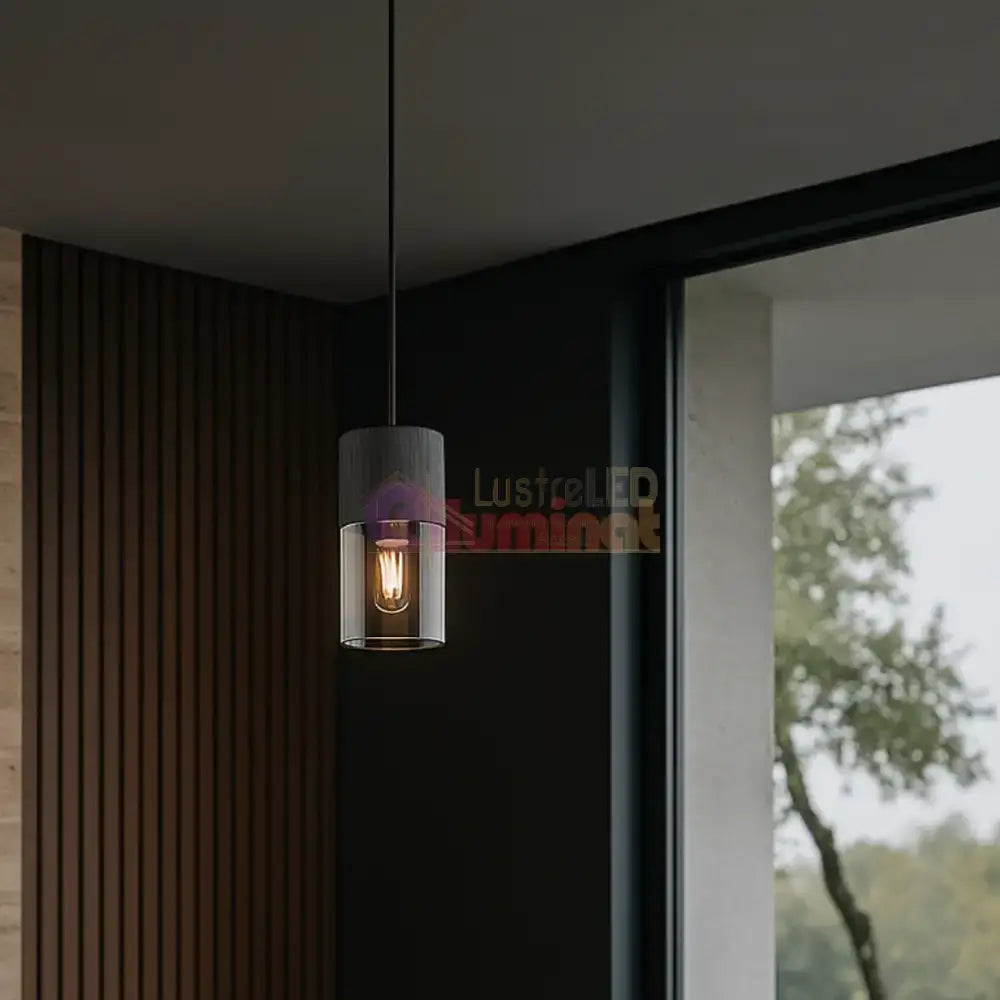 Pendul Fumuriu 1xE27 ROBIN lustreled.ro