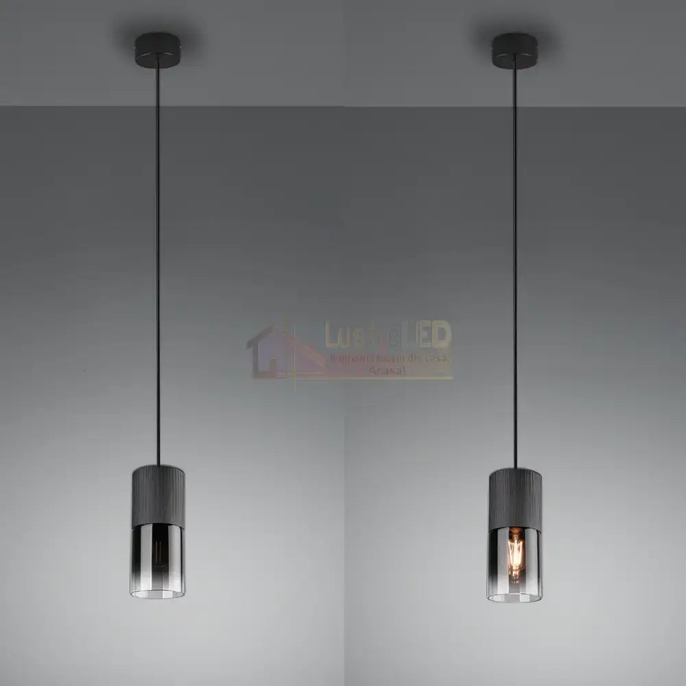 Pendul Fumuriu 1xE27 ROBIN NEAGRA / LUXURY Lighting Fixtures