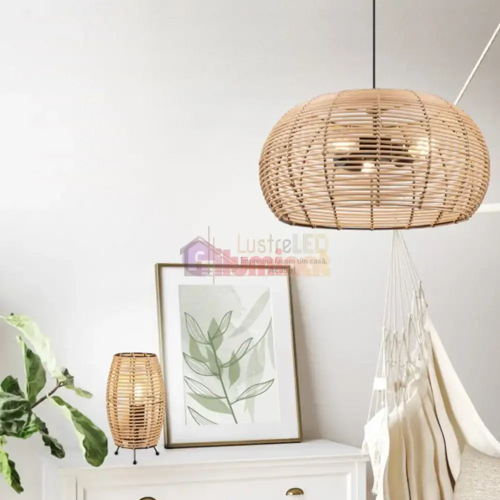 Pendul INGA Wood 3xE27 lustreled.ro