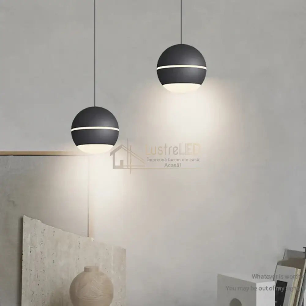 Pendul LED 12W S10 Black Reglabil Pull UP/DOWN lustreled.ro