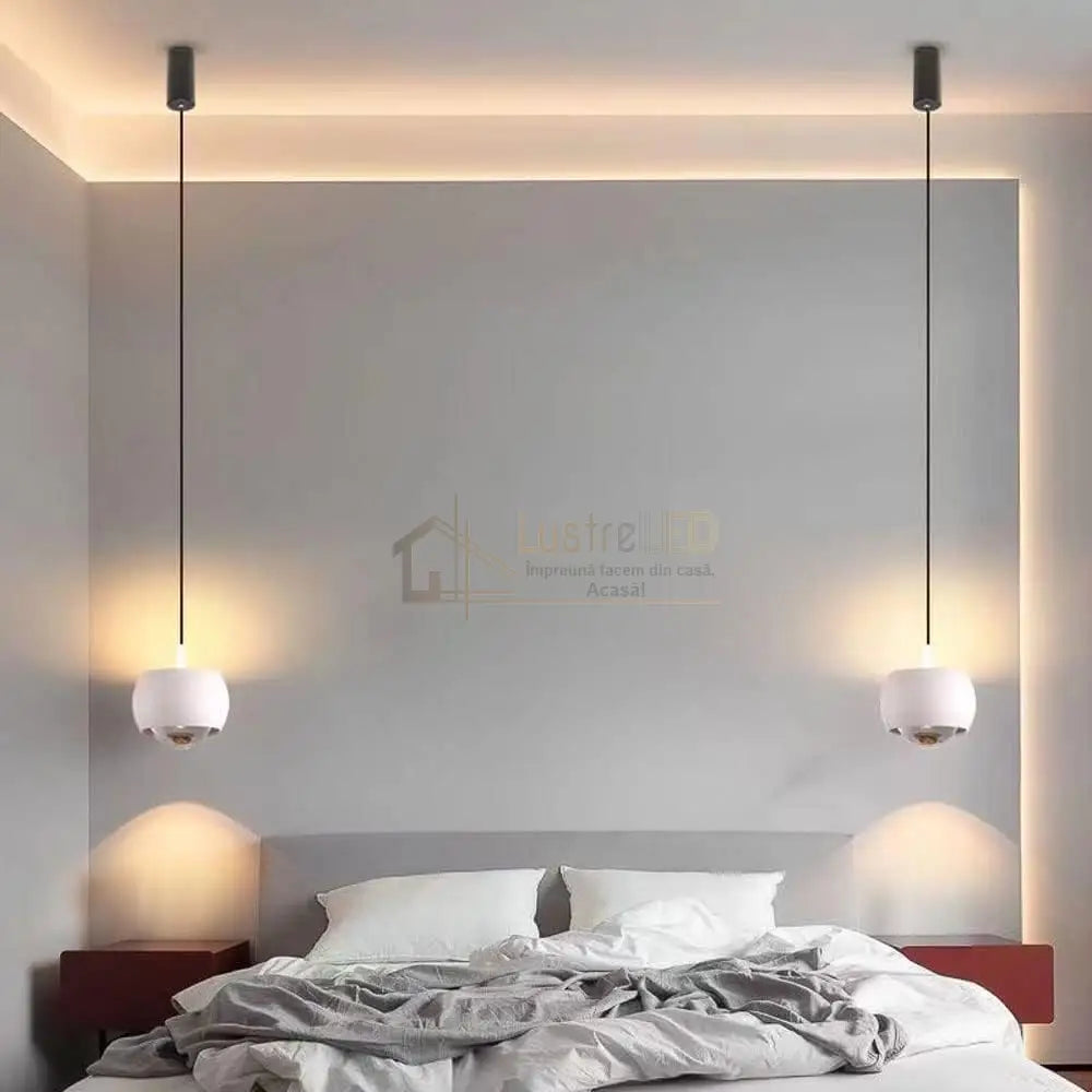Pendul LED 12W Z2 Alb Reglabil Pull UP/DOWN lustreled.ro