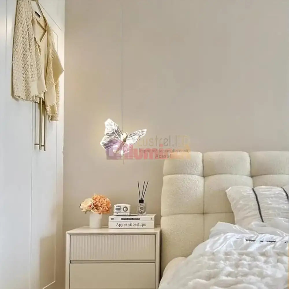 Pendul LED Gold Butterfly 12W lustreled.ro
