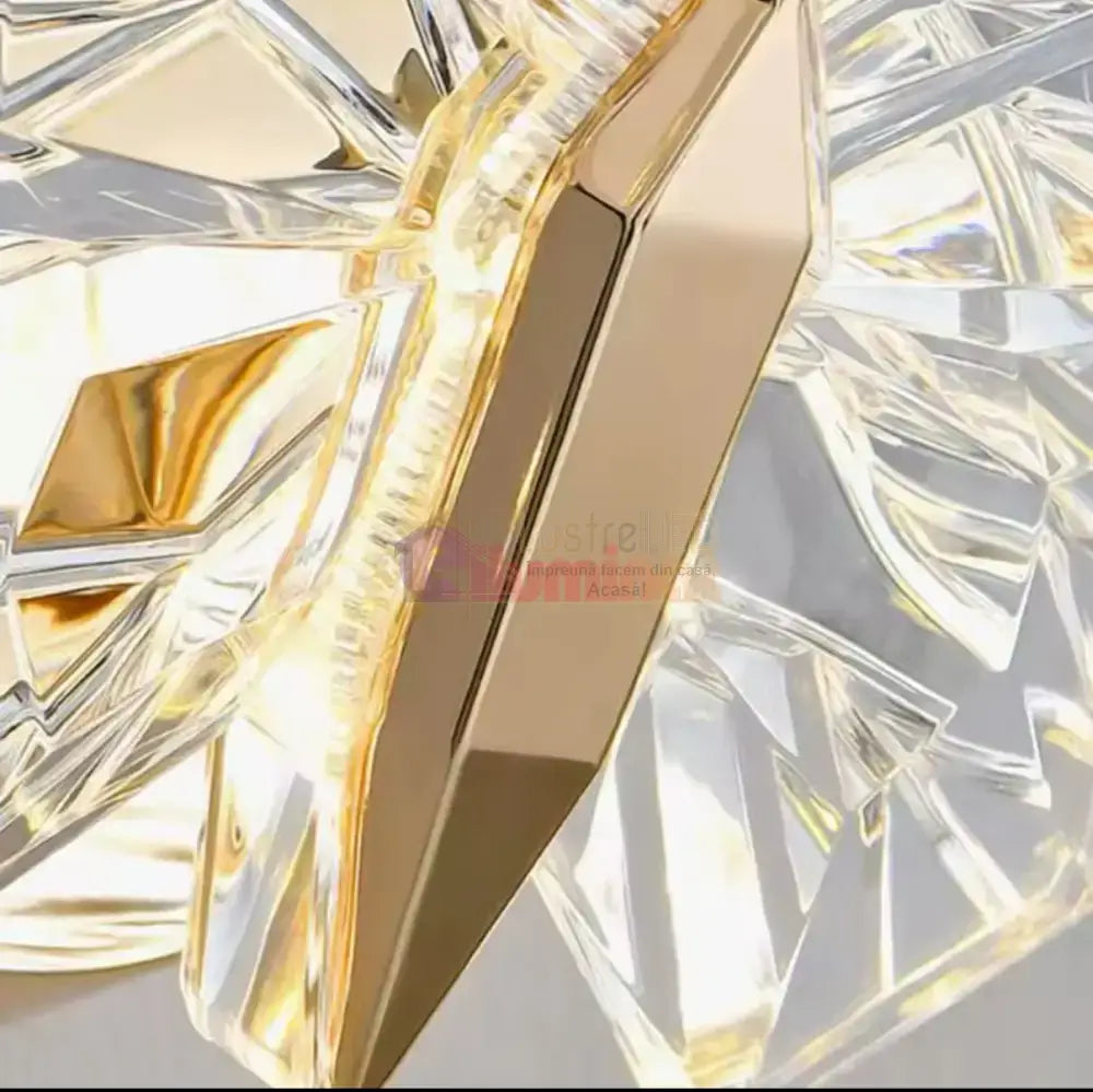 Pendul LED Gold Butterfly 12W lustreled.ro