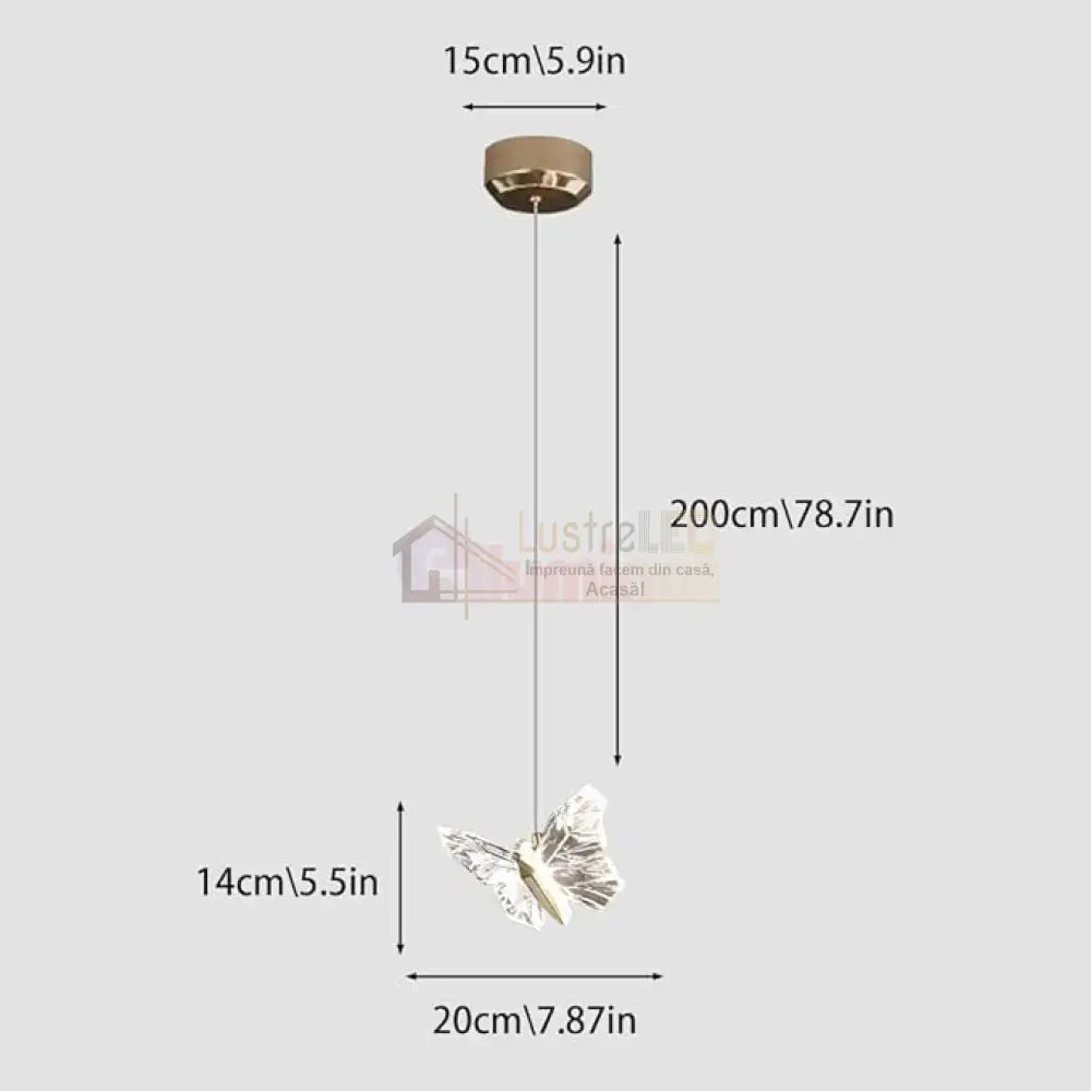 Pendul LED Gold Butterfly 12W AURIE / NORDIC Lighting Fixtures