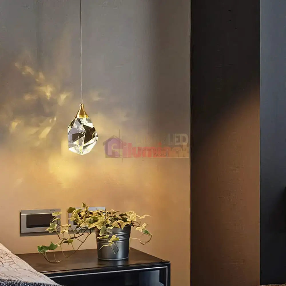Pendul LED Cristal Drops lustreled.ro