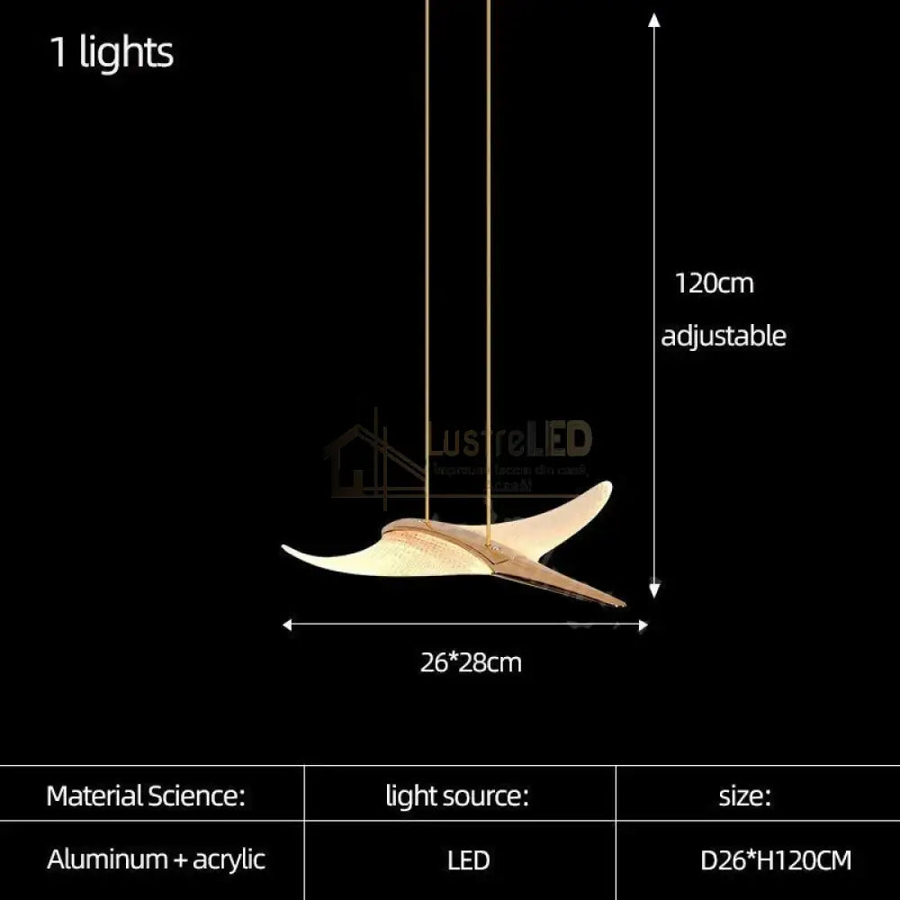 Pendul LED Luxury Golden Seagull lustreled.ro