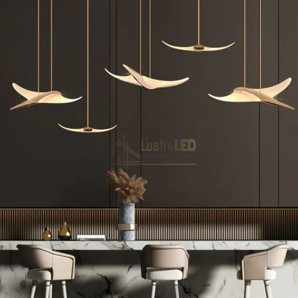 Pendul LED Luxury Golden Seagull lustreled.ro