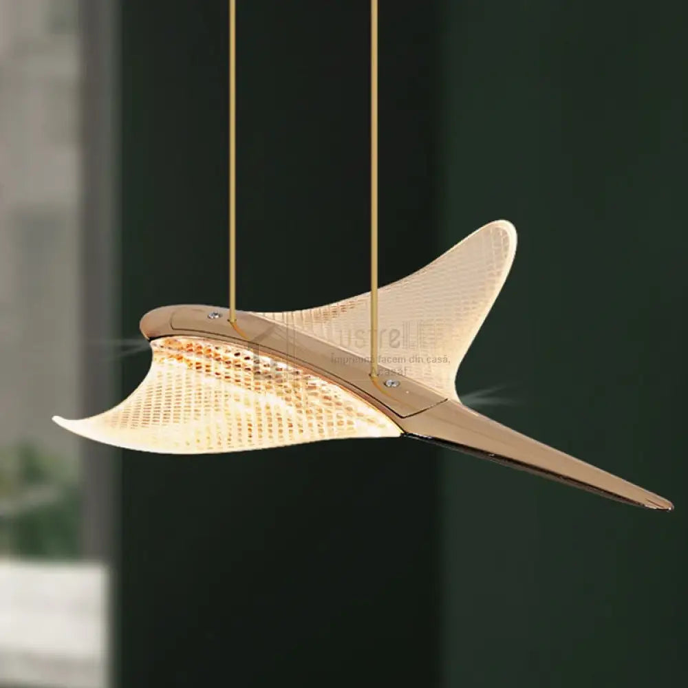 Pendul LED Luxury Golden Seagull lustreled.ro