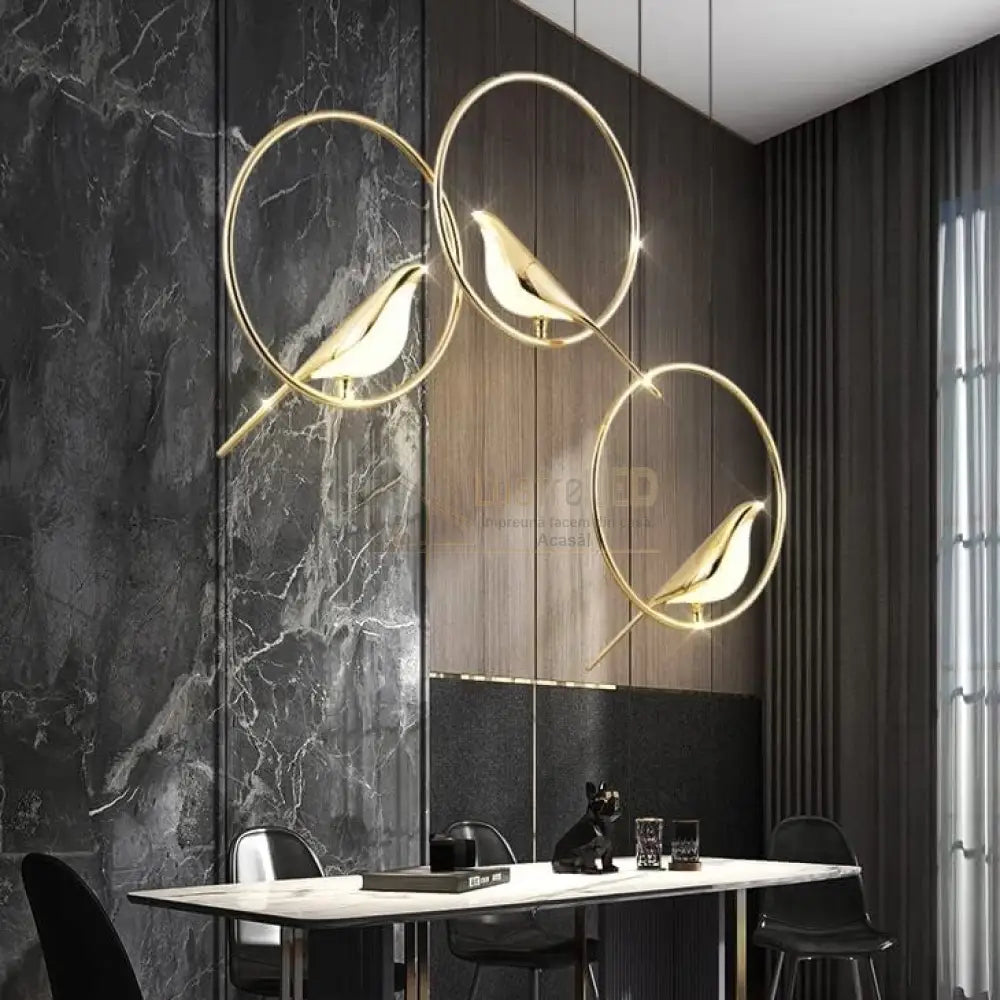 Pendul Led Luxury Golden Swallow Lighting Fixtures