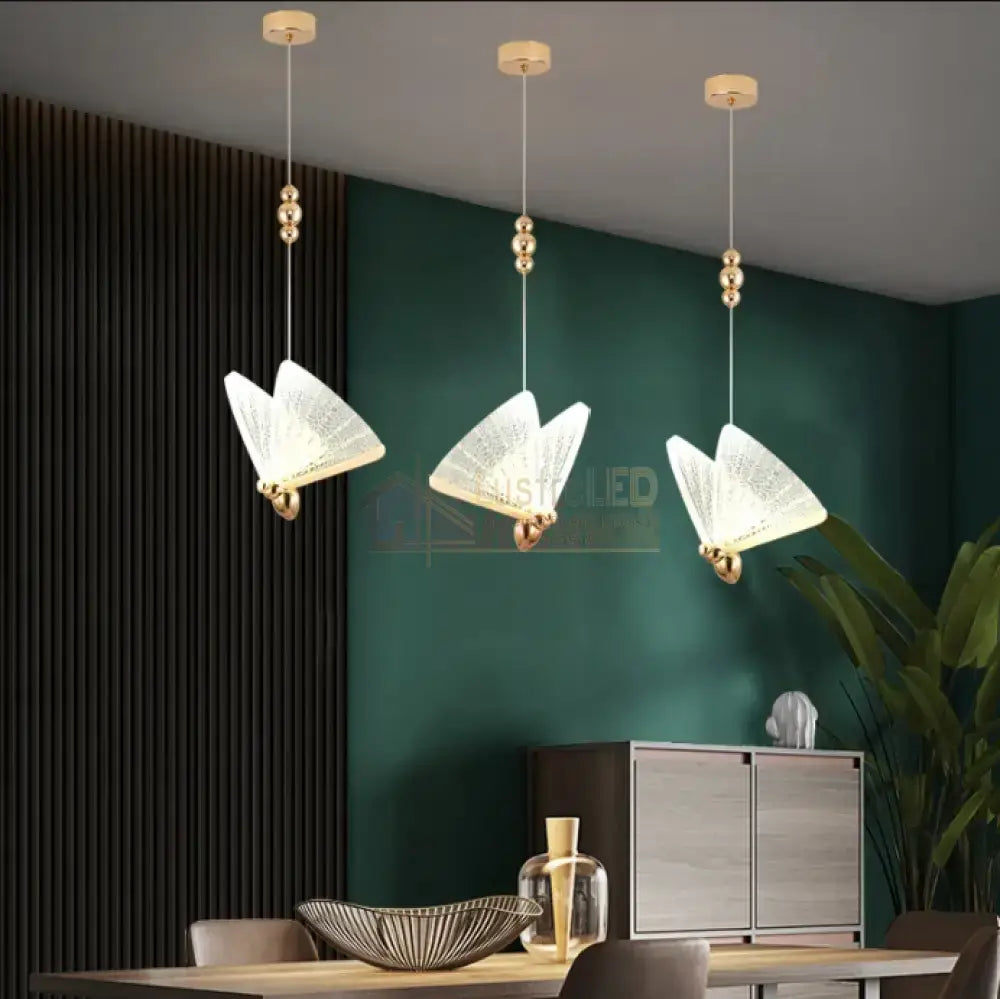 Pendul Led Modern Nordic Butterfly Gold Lighting Fixtures