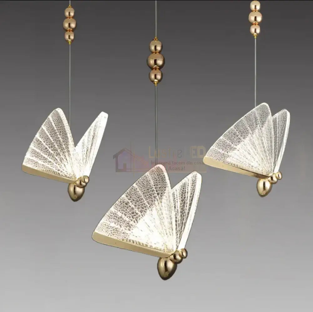 Pendul Led Modern Nordic Butterfly Gold Lighting Fixtures