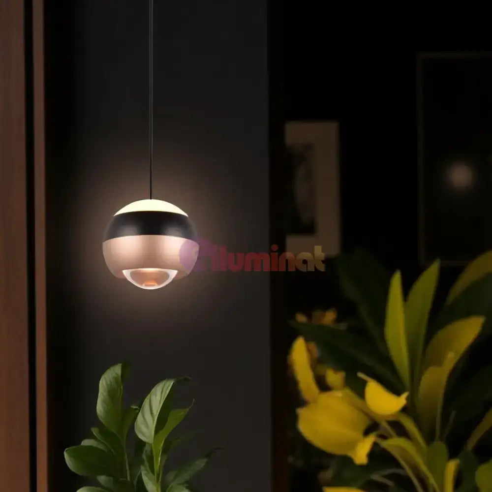 Pendul LED Orbit Pull Down 3 lumini din buton, Dimabil lustreled.ro