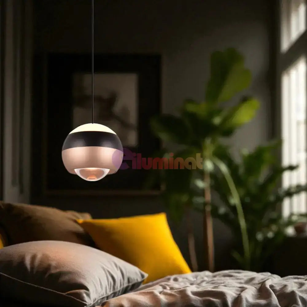 Pendul LED Orbit Pull Down 3 lumini din buton, Dimabil lustreled.ro