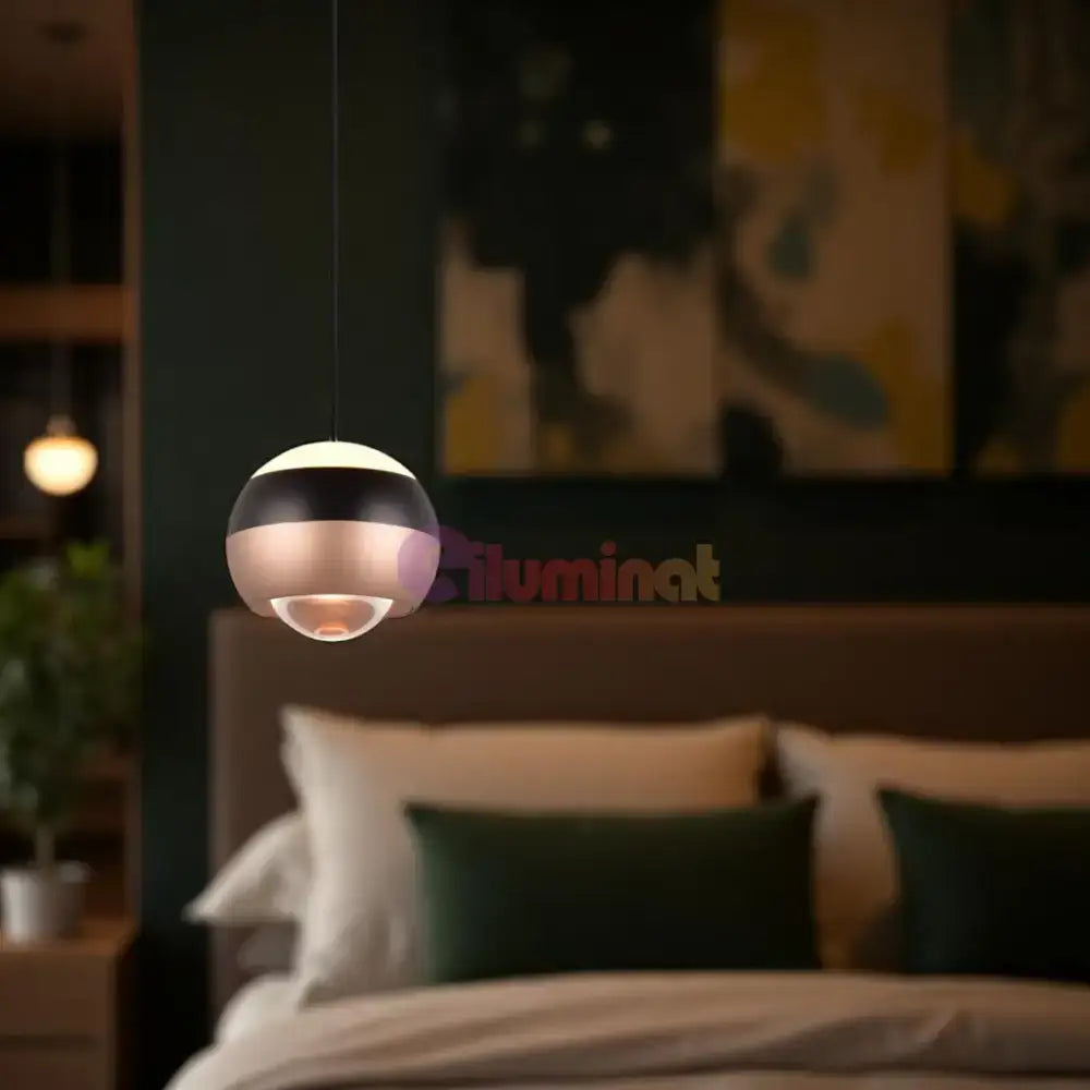 Pendul LED Orbit Pull Down 3 lumini din buton, Dimabil lustreled.ro