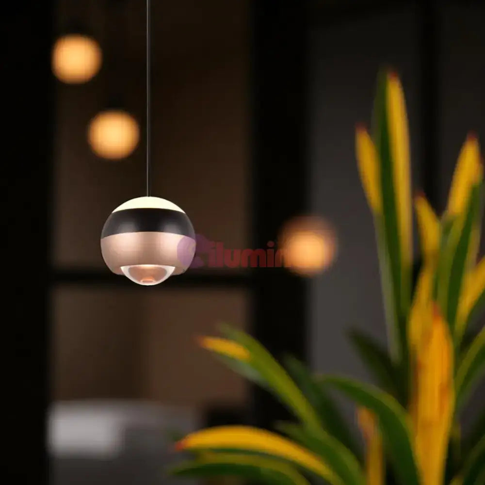 Pendul LED Orbit Pull Down 3 lumini din buton, Dimabil lustreled.ro