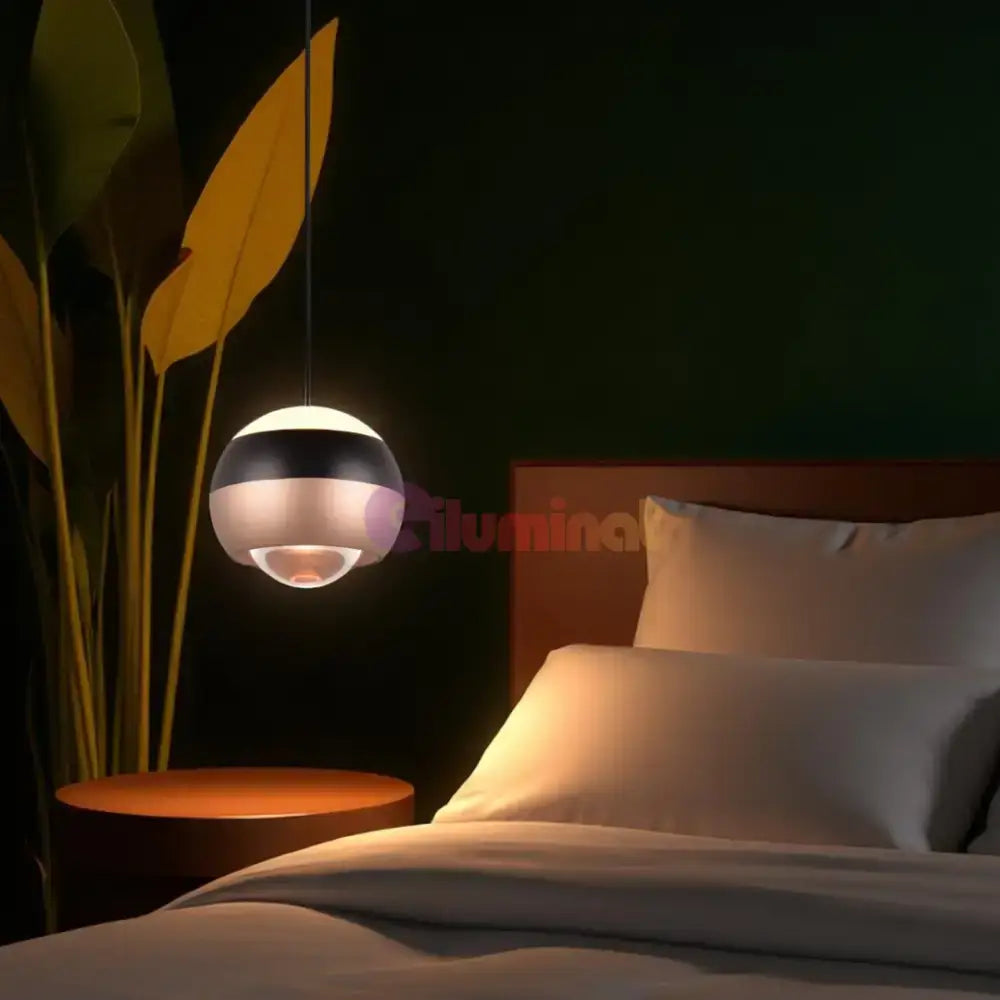 Pendul LED Orbit Pull Down 3 lumini din buton, Dimabil lustreled.ro