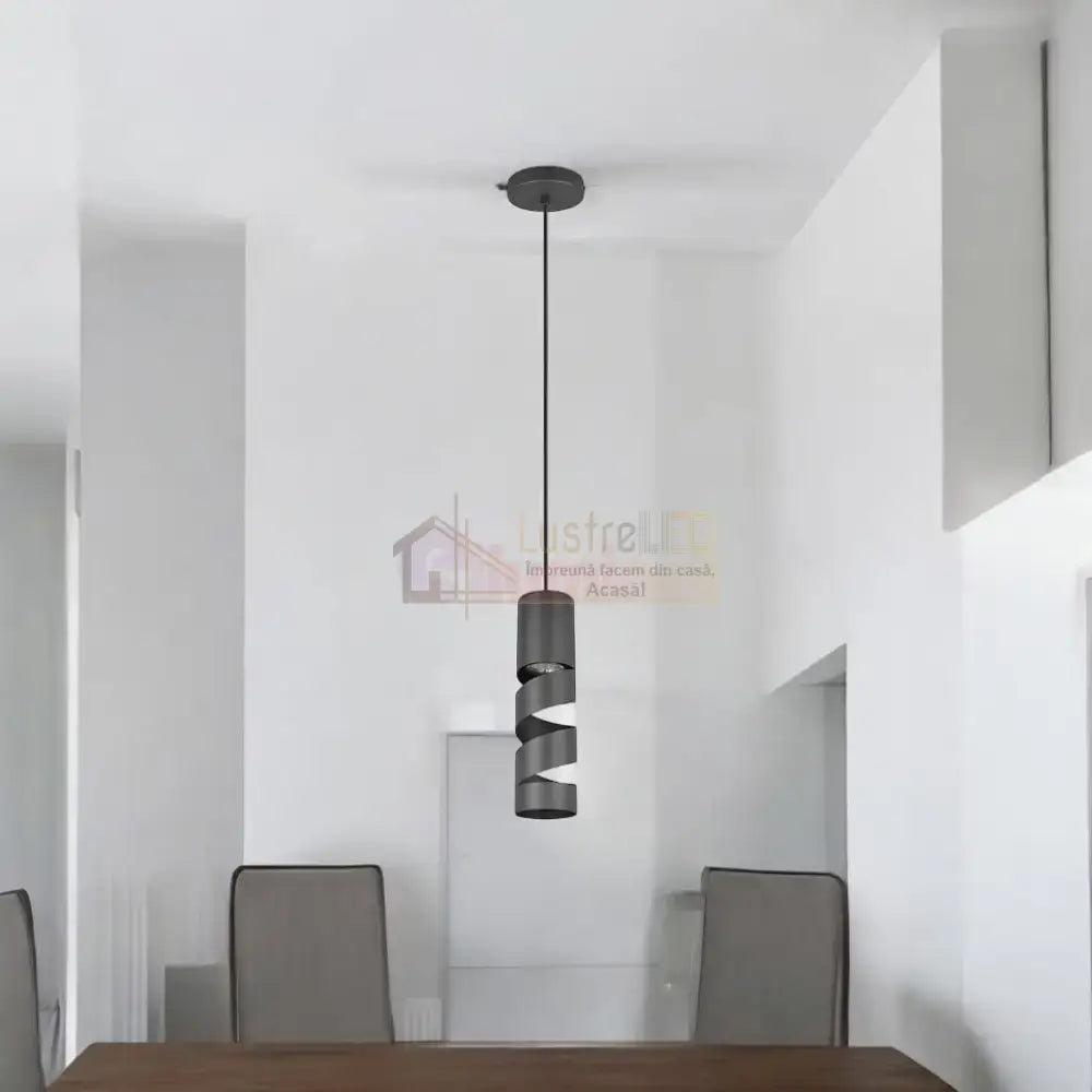 Pendul LED STREAM Black 1xGU10 NEAGRA / LUXURY Lighting Fixtures