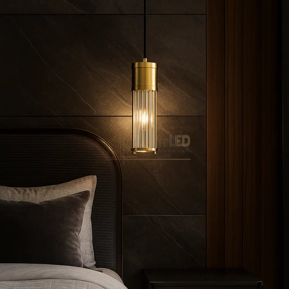 Pendul LEXA 1xE14 Gold AURIE Lighting Fixtures