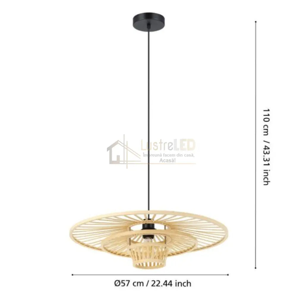 Pendul LYDNEY Wood 110CM LEMN / VINTAGE SI RETRO DESIGN Lighting Fixtures