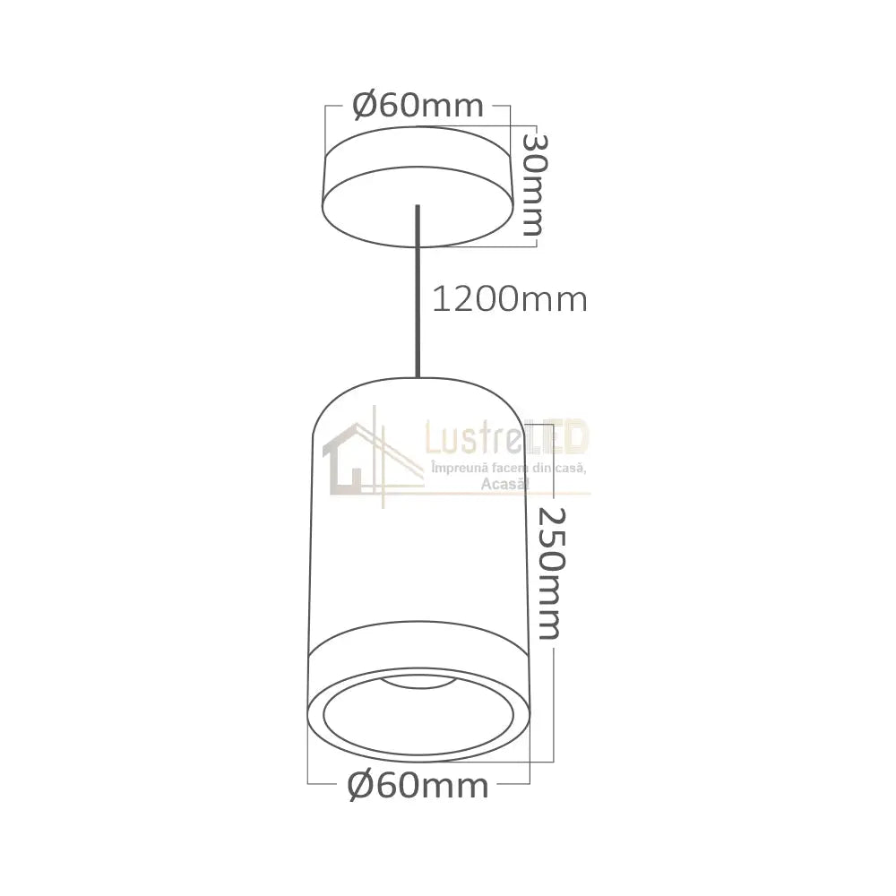 Pendul Metalic Beta 1Xgu10 Black Lighting Fixtures