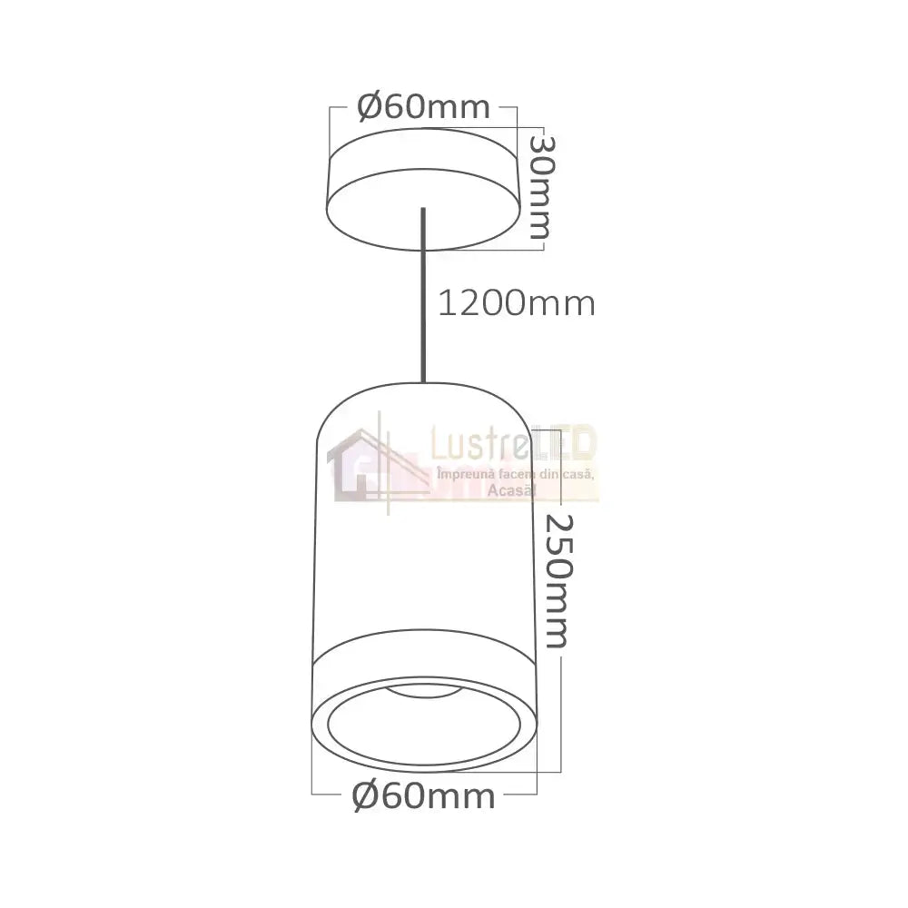Pendul Metalic Beta 1Xgu10 Black Lighting Fixtures