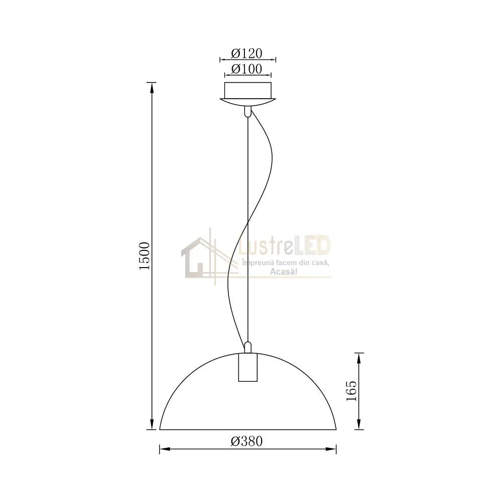 Pendul Modern E27 Golden Dark Dome Lighting Fixtures