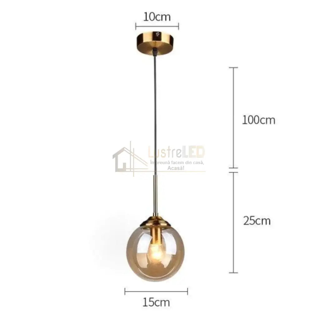 Pendul Nordic Abajur Amber Gold Mx136/1P Chandeliers