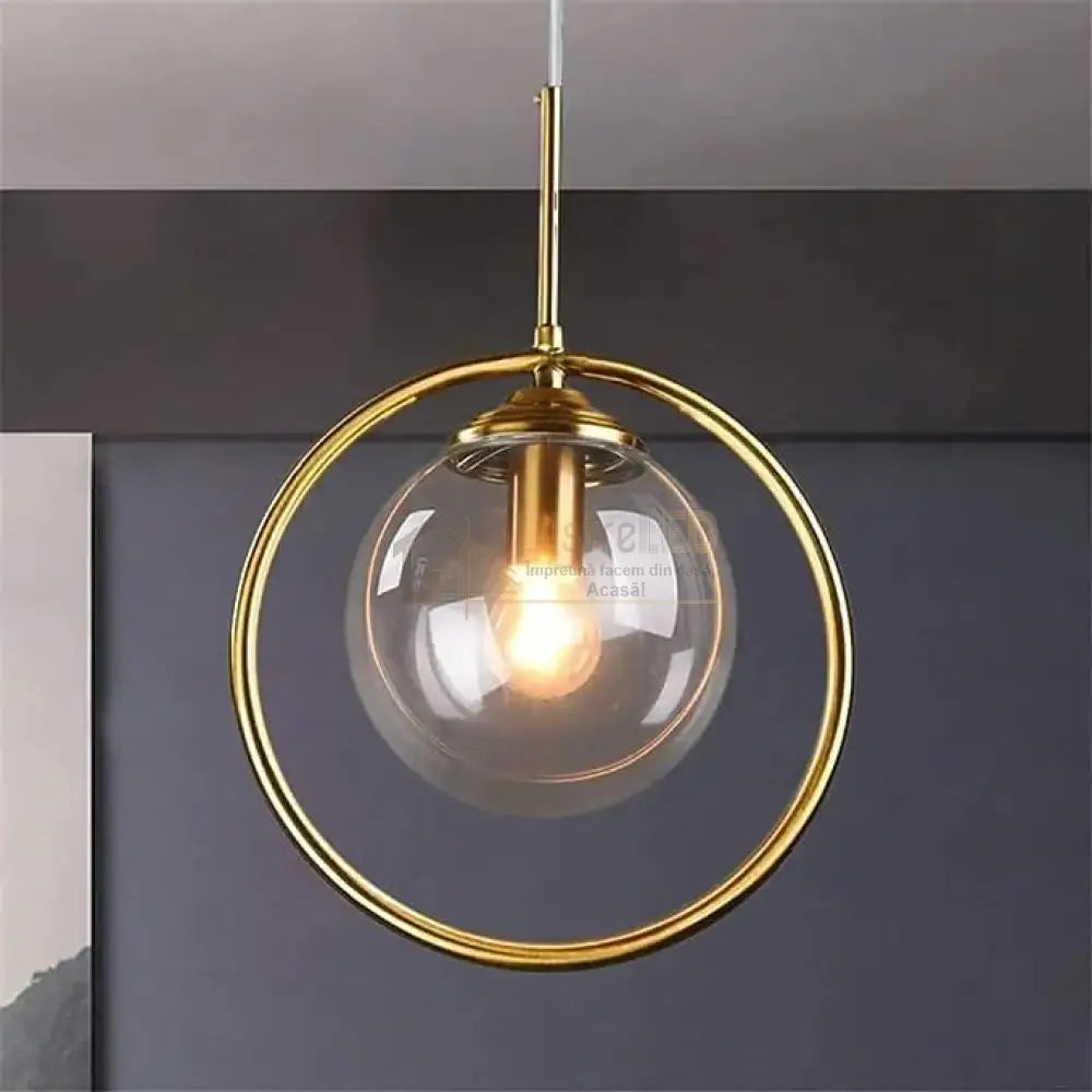 Pendul Nordic Abajur Amber Gold Mx156-1 Chandeliers