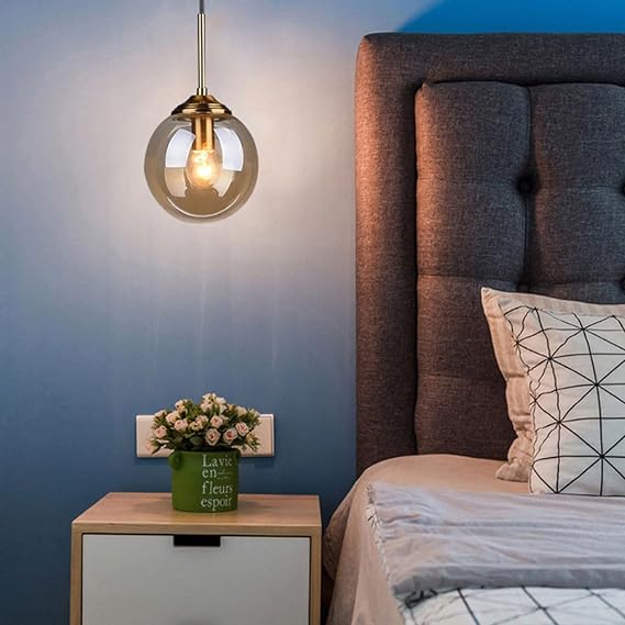 Pendul Nordic Abajur Amber Gold MX136/1P