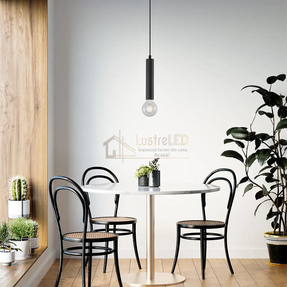 Pendul Nordic Cilindric Exquisite Black 1xE27 NEAGRA / NORDIC Lighting Fixtures