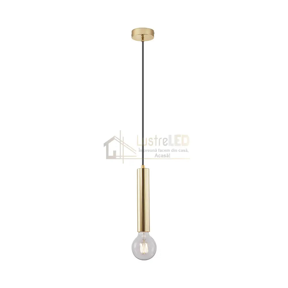 Pendul Nordic Cilindric Exquisite Golden 1Xe27 Chandeliers
