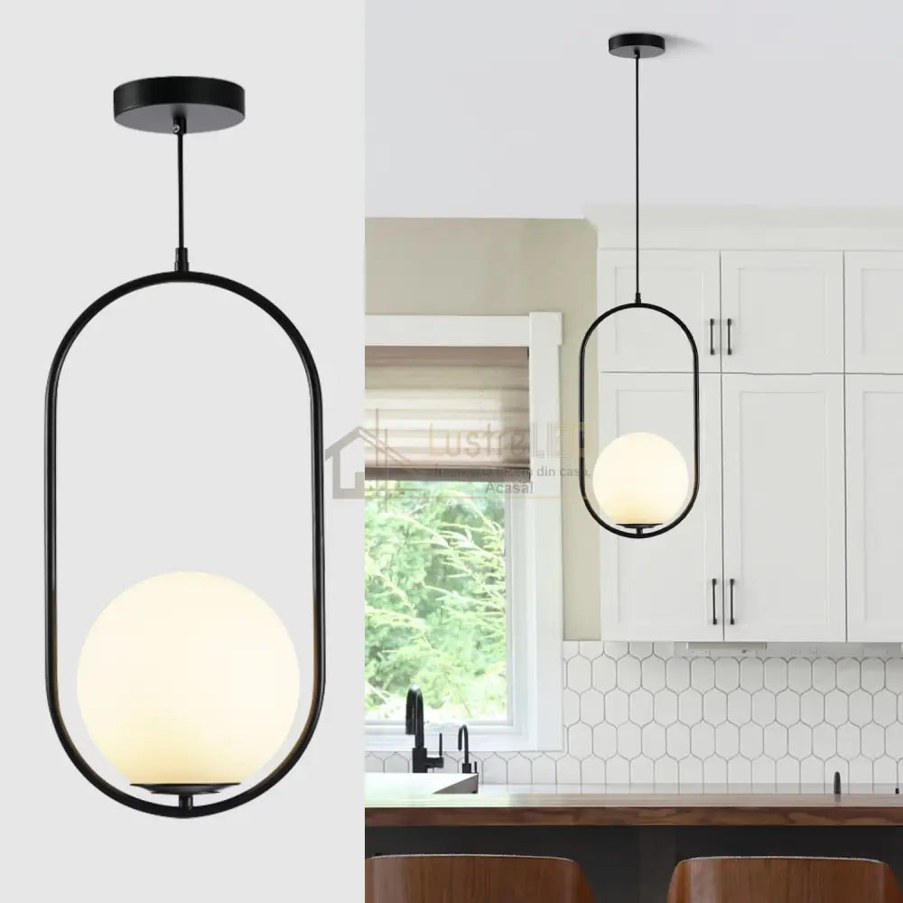 Pendul Nordic Half Moon Black lustreled.ro